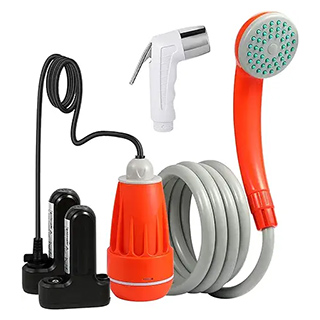 Portable Camp Shower Pump with Rechargeable Battery