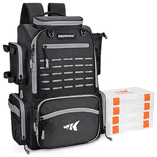 KastKing Bait Boss Fishing Tackle Backpack with Rod Holders